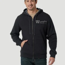 Men's Wrangler Logo Zip Hoodie #112324803