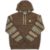 Men's Hooey Brown Aztec Hoodie #HH1192BR