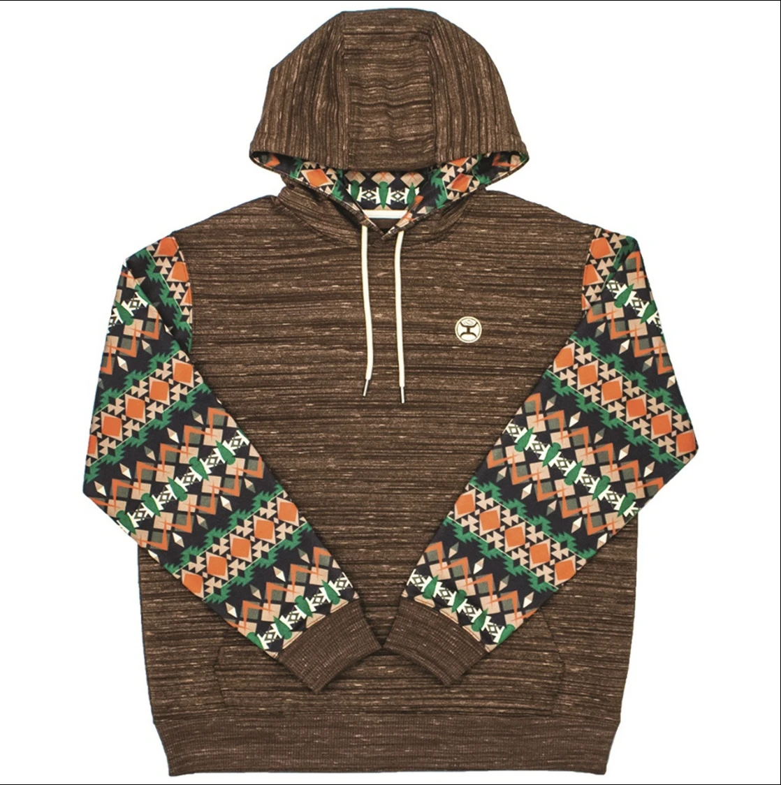 Men's Hooey Brown Aztec Hoodie #HH1192BR 1 Men's Hooey Brown Aztec Hoodie #HH1192BR