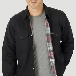 Men's Wrangler Flannel Lined Snap Front Work Shirt #112317152
