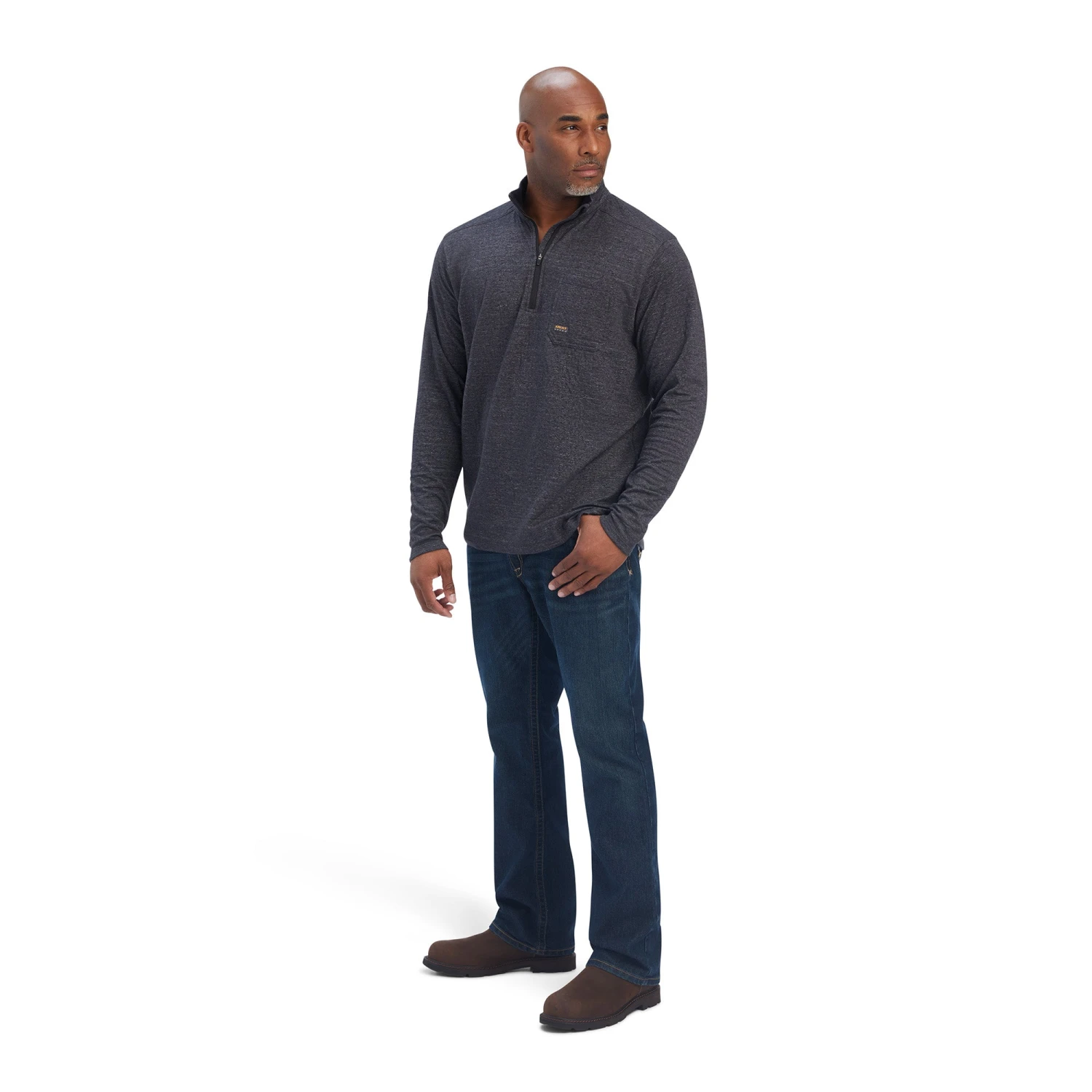 Men's Ariat Rebar Foundation 1/4 Zip Shirt #10041415 4 Men's Ariat Rebar Foundation 1/4 Zip Shirt #10041415 - Image 4