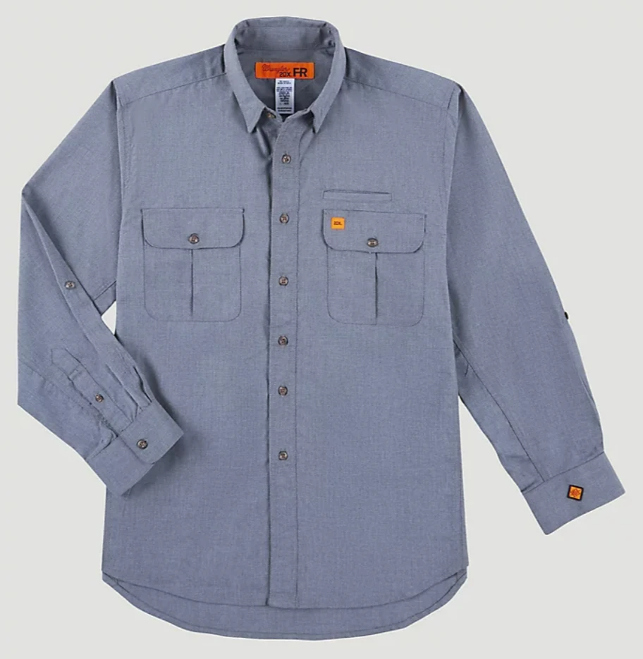 Men's Wrangler 20X FR Vented Button Down Shirt #112319265 1 Men's Wrangler 20X FR Vented Button Down Shirt #112319265