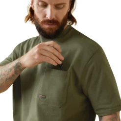 Men's Ariat Rebar Cotton Strong American Outdoors T-Shirt #10043827 -Deals Classy Mania Store 5a16a01096b8ce91ebb2e92f41a66589