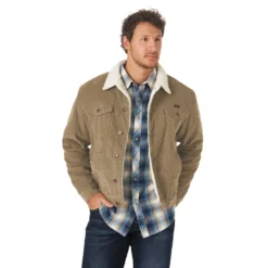 Men's Wrangler Sherpa Lined Corduroy Jacket #112318281