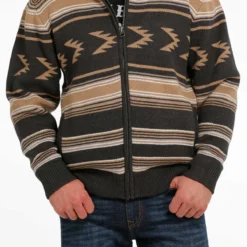 Men's Cinch Aztec Full Zip Sweater #MWK1582001