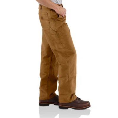 Men's Carhartt Double Front Work Dungaree Pant #B136BRN 3 Men's Carhartt Double Front Work Dungaree Pant #B136BRN - Image 3