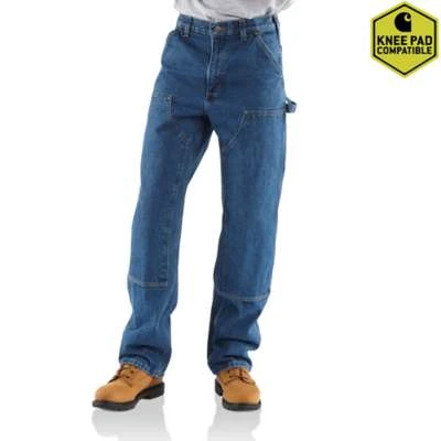 Men's Carhartt Original-Fit Washed Logger Double-Front Work Pant #B73DST 1 Men's Carhartt Original-Fit Washed Logger Double-Front Work Pant #B73DST