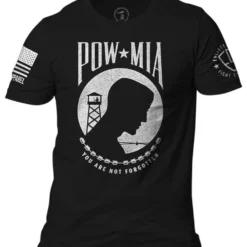 Men's Nine Line POW/MIA T-Shirt #E9POWMIA-TUSA-BLACK-C