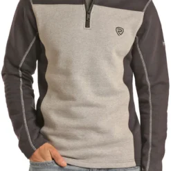 Men's Panhandle Black & Grey F.R. Pullover #F8Z6567