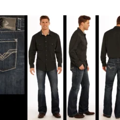 Men's Rock & Roll Cowboy Pistol Jean #M0P9488-C