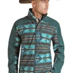Men's Panhandle Aztec Print Soft Shell Jacket #PRMO92RZY6