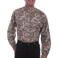 Men's Scully Button Down Shirt #RW290BRN-C