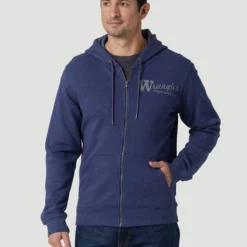 Men's Wrangler Logo Zip Hoodie #112324839