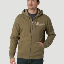 Men's Wrangler Logo Zip Hoodie #112324810