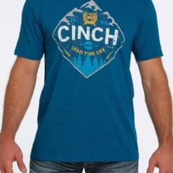 Men's Cinch Teal T-Shirt #MTT1690510