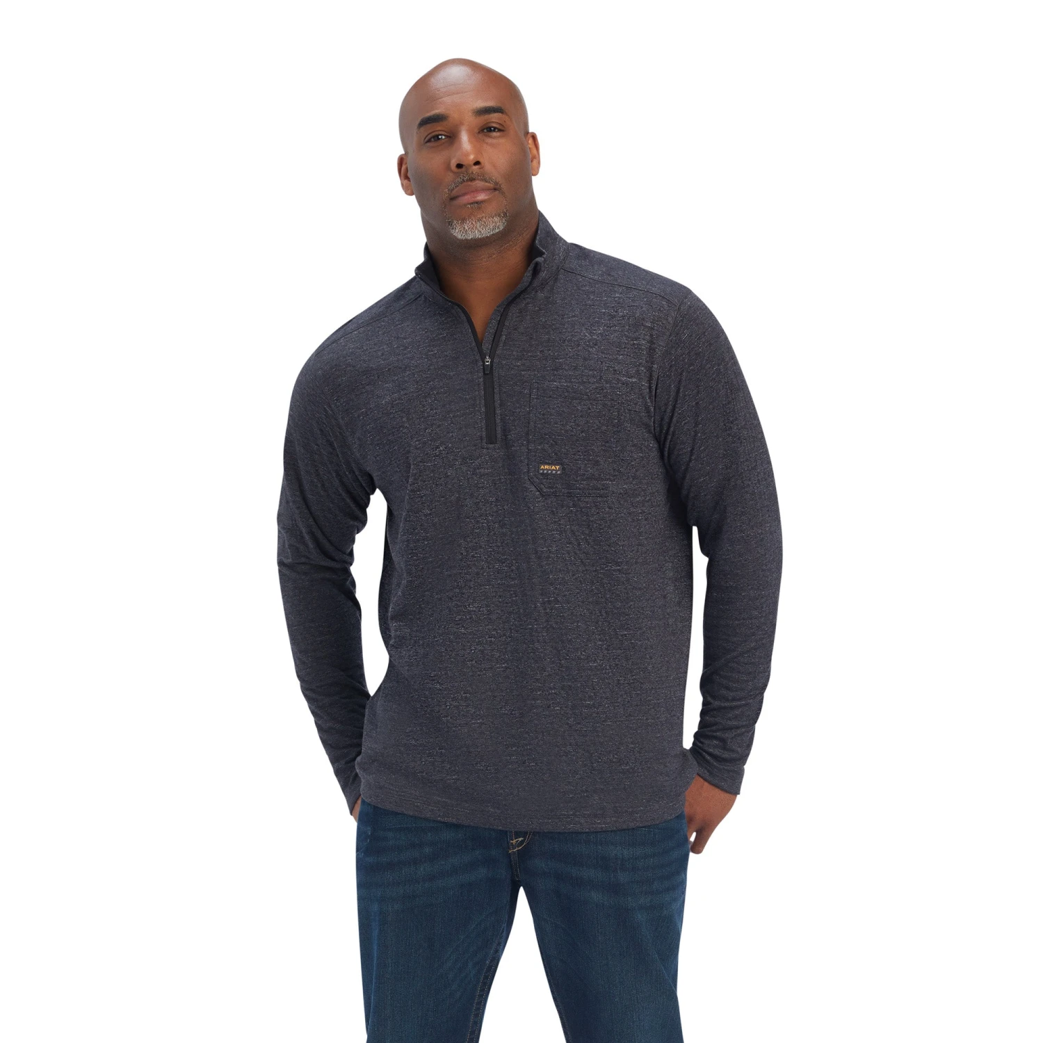 Men's Ariat Rebar Foundation 1/4 Zip Shirt #10041415 1 Men's Ariat Rebar Foundation 1/4 Zip Shirt #10041415