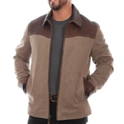 Deals Classy Mania Store 17 Men's Scully Jacket #5282BRN