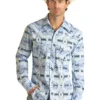 Men's Rock & Roll Cowboy Snap Front Shirt #RRMSOSRZ7Z-C