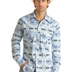 Men's Rock & Roll Cowboy Snap Front Shirt #RRMSOSRZ7Z-C