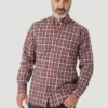 Men's Wrangler Rugged Wear Wrinkle Resist Button Down Shirt #112317310