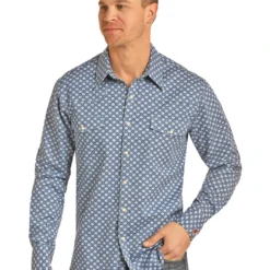 Men's Rock & Roll Cowboy Fire Resistant Snap Front Shirt #B2S2338