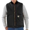 Men's Carhartt Relaxed Fit Firm Duck Insulated Vest #V01-BLK
