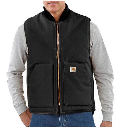 Men's Carhartt Relaxed Fit Firm Duck Insulated Vest #V01-BLK 1 Men's Carhartt Relaxed Fit Firm Duck Insulated Vest #V01-BLK