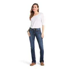 Women's Ariat R.E.A.L. Perfect Rise Analise Stackable Straight Leg Jean #10039603-C