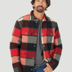 Men's Wrangler Lined Flannel Shirt Jacket #112318496
