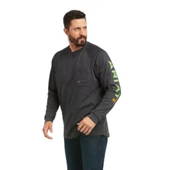 Deals Classy Mania Store 29 Men's Ariat Rebar Cotton Strong Graphic T-Shirt #10037642