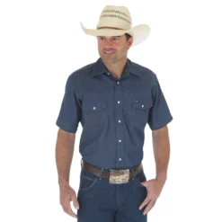 Men's Wrangler Authentic Cowboy Cut Snap Front Work Shirt #MS3127BX (Big And Tall) -Deals Classy Mania Store ww re MS3127B hr 1 092e9948 0d37 4515 a43d f98de49b4382